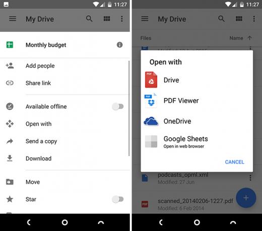 funzionalità di google android drive