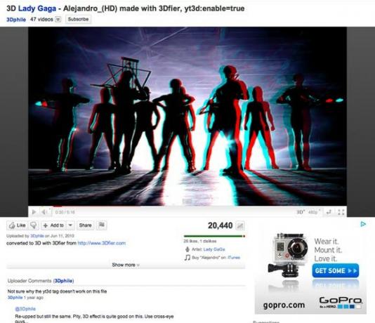 video 3d di YouTube