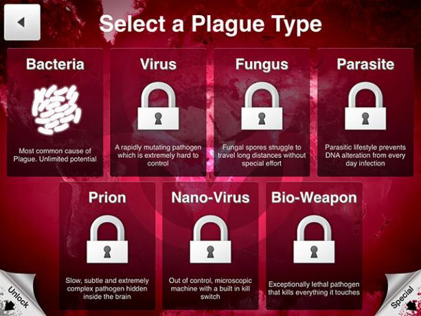 Scegli una malattia e spazzare via l'umanità in Plague Inc. tipo di peste