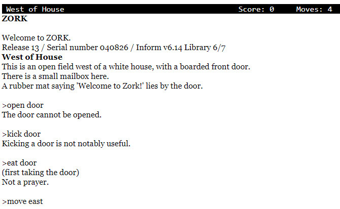 Giochi basati sul testo - Zork