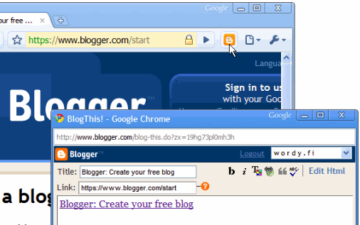 estensione per blog chrome