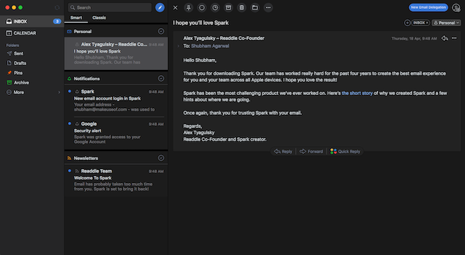 Spark e-mail per Mac 