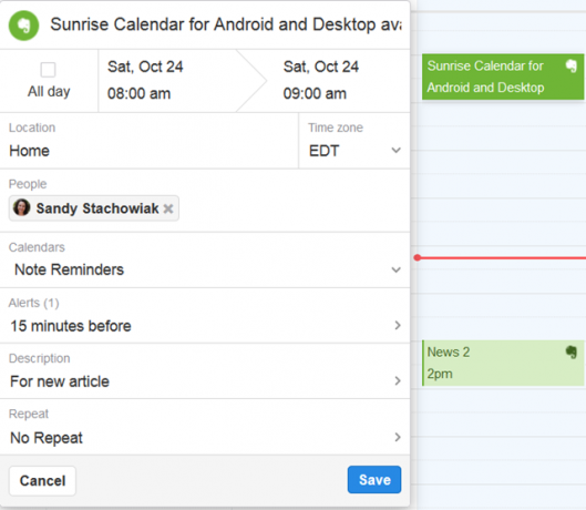 SunriseEvernoteCalendarEdit