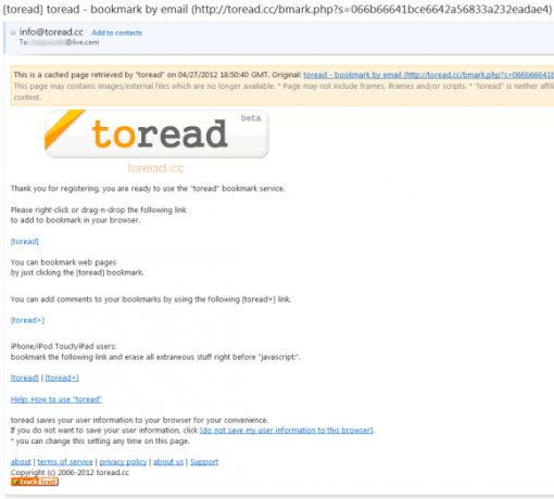 Usa la tua email come se fosse Instapaper con toread & CC: per me toread4