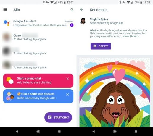 Google Allo Home e adesivi