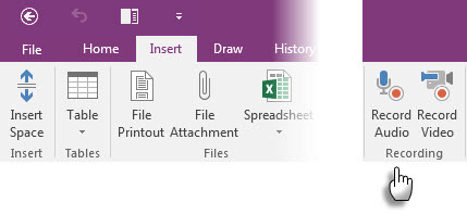 Microsoft OneNote - Note audio