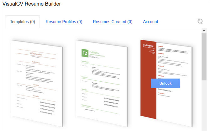 componente aggiuntivo google docs visualcv resume builder