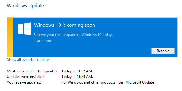 Windows 10 arriverà Windows Update