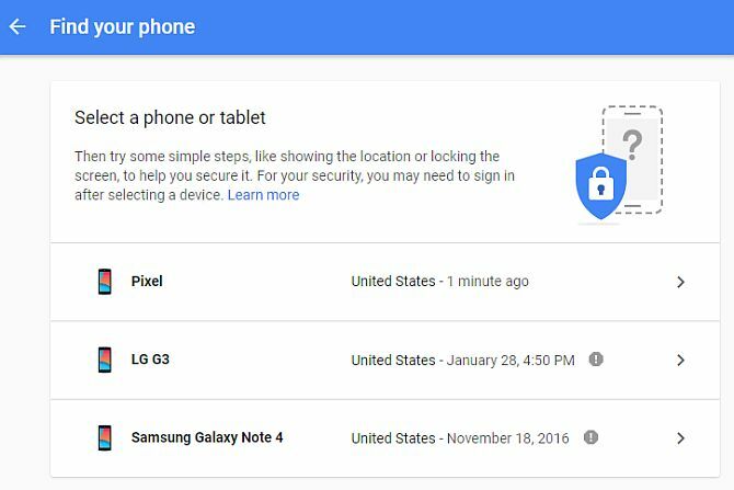 Google Trova il tuo telefono