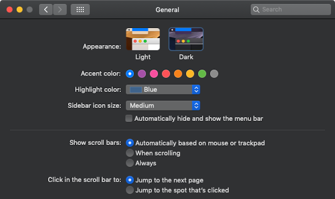 macOS Mojave abilita la modalità dark