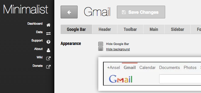 8 piccole modifiche per un browser minimalista istantaneo Esperienza minimalistgmail 640x298