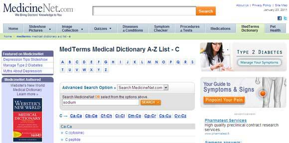 dizionario medico online gratuito