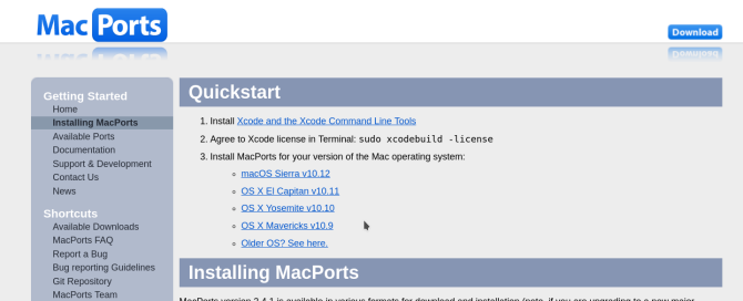 download app macports