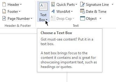 Utilizzare questo trucco per un migliore posizionamento della tabella nella casella di testo MSWord di Microsoft Word