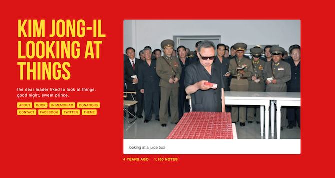 Kim Jong il guardando le cose