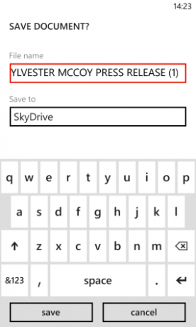 skydrive per windows phone