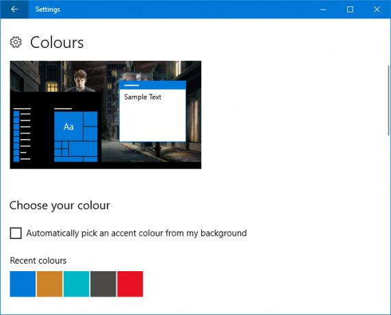 Windows 10 colori di accento