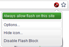 estensione flash flash block