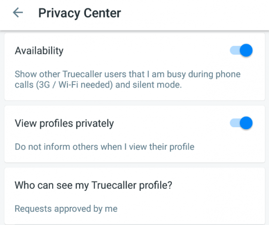 Privacy TrueCaller