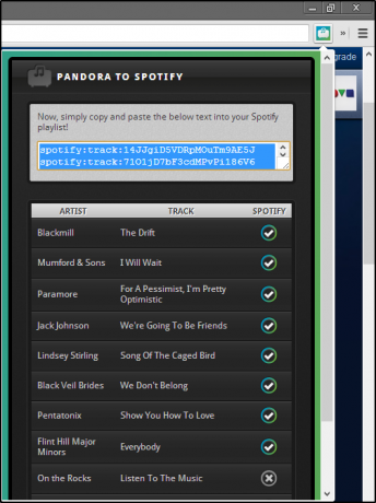 pandora chrome app