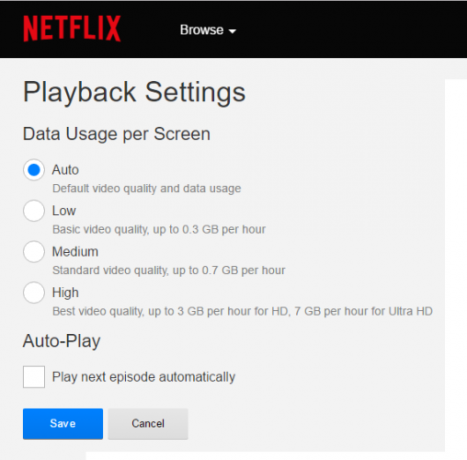 Roku Netflix Cambia qualità