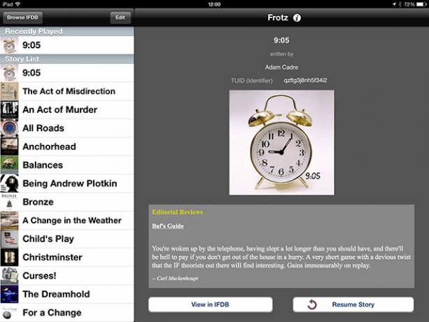 Ami la narrativa interattiva? Riempi il tuo iPad o iPhone con Text Adventures frotz