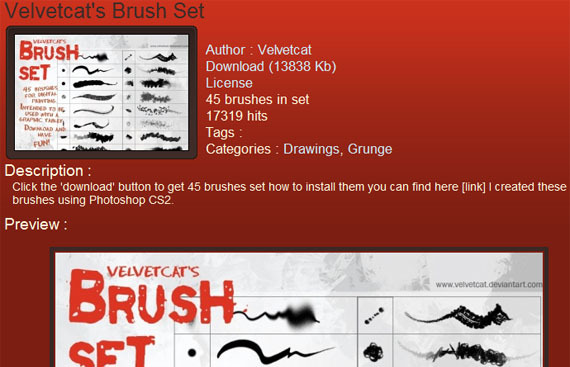 6 migliori siti per scaricare pennelli Photoshop gratuiti brushking2