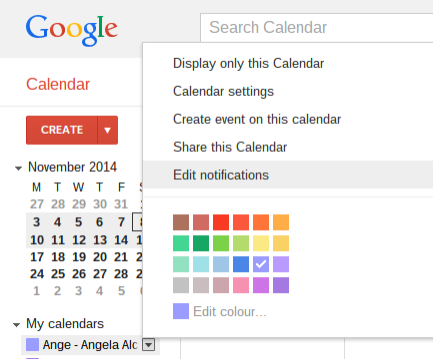 Notifiche di Google Calendar