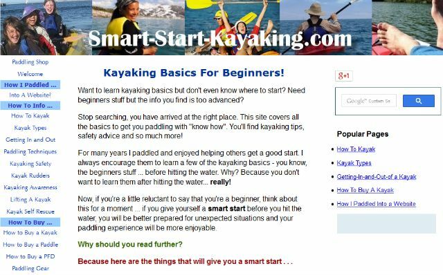 sito di kayak smart start