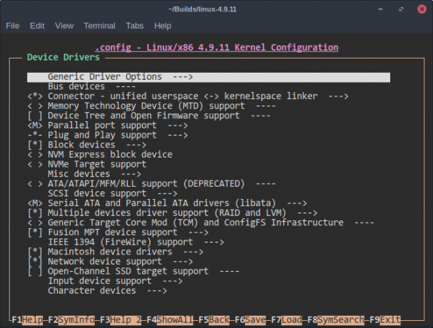 Come compilare il proprio kernel Linux Crea Nconfig