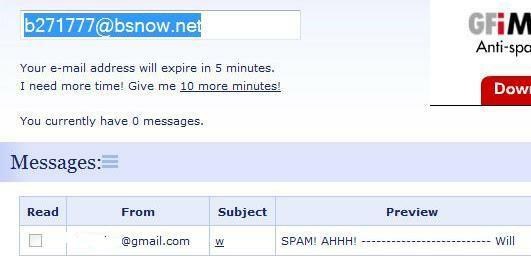 Cinque servizi di posta elettronica temporanei gratuiti per evitare lo spam 10minutemail2