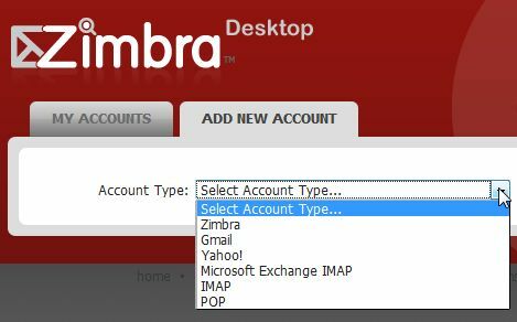 desktop zimbra