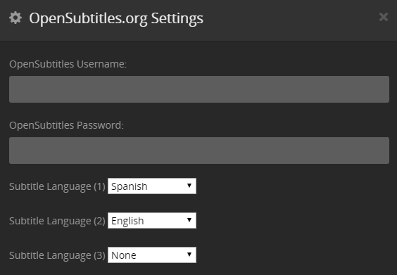 installazione di plex opensubtitles