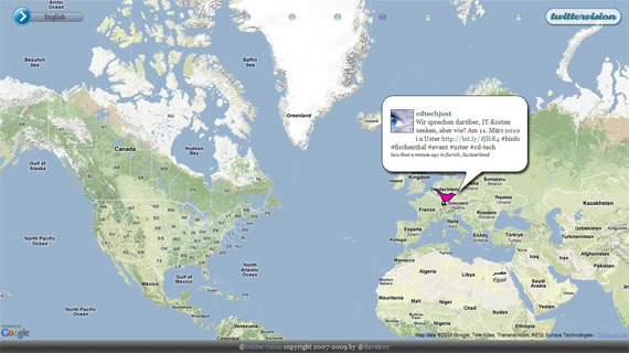 3 fantastici mashup su Twitter e Google Maps Dovresti dare un'occhiata a Twittervision