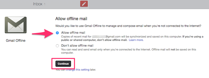 guida all'uso di gmail offline