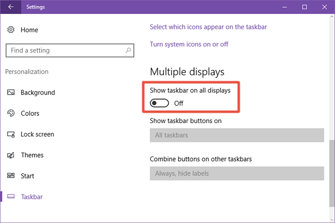 windows-10-settings-turn-off-barra delle applicazioni