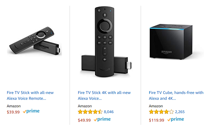 confronto costi dispositivi amazon fire tv