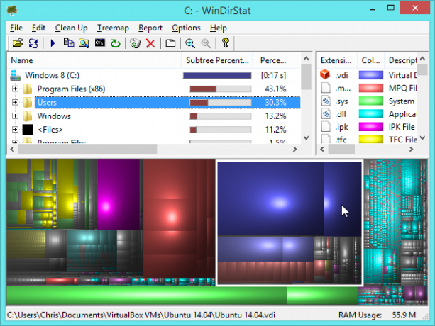 vedi cosa sta usando lo spazio su Windows Drive con Windirstat