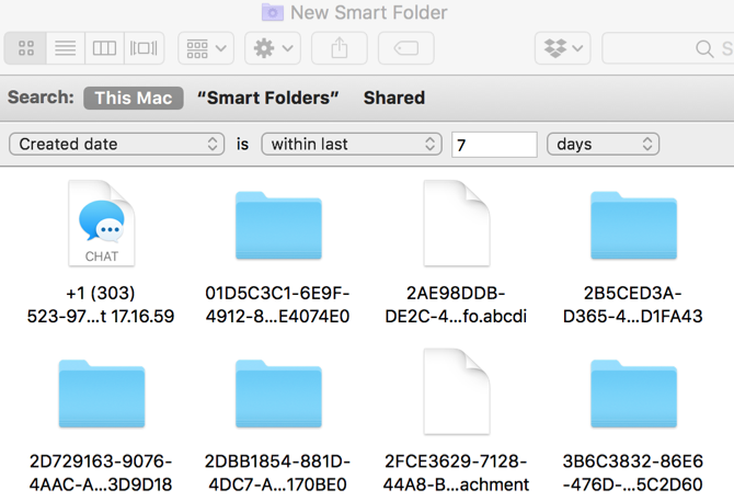 Documenti recenti di Mac Smart Folders