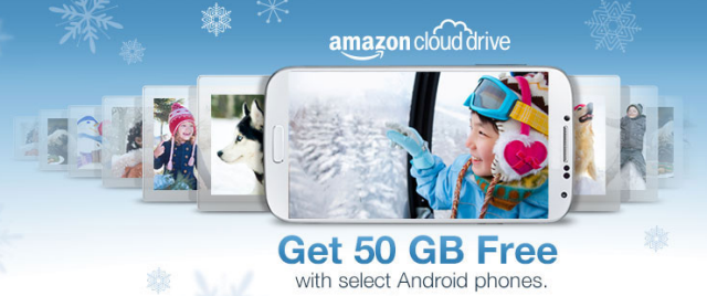 Acquista un telefono Android selezionato e ottieni 50 GB di spazio di archiviazione su Amazon Cloud Drive gratuitamente per un anno da Amazon