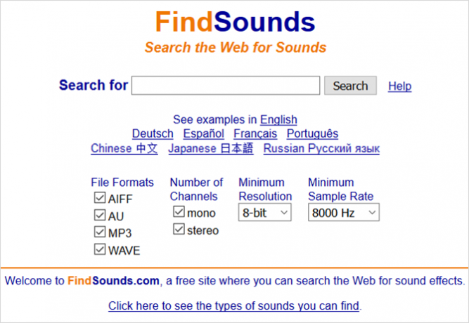 7 Alternative di ricerca di Google e relative caratteristiche dei marchi Web principale di FindSounds