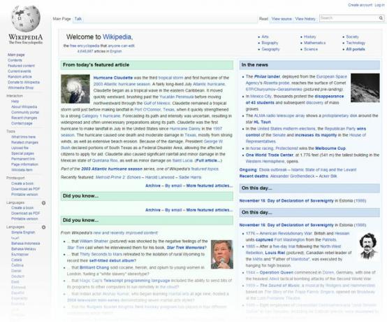 Wikipedia-Pagina iniziale