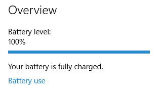 Panoramica della batteria di Windows 10