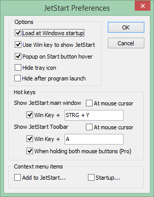 Preferenze di JetStart