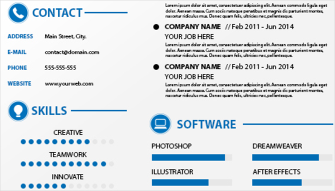 modello curriculum vitae modificabile di freepik