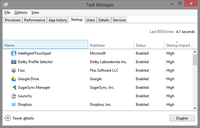 5 Task Manager di Windows 8 - Avvio