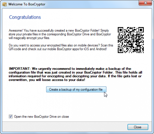 BoxCryptor-backup-configurazione