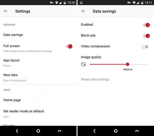 4 modi per ridurre l'utilizzo dei dati di Internet mobile con il browser Opera per app Android