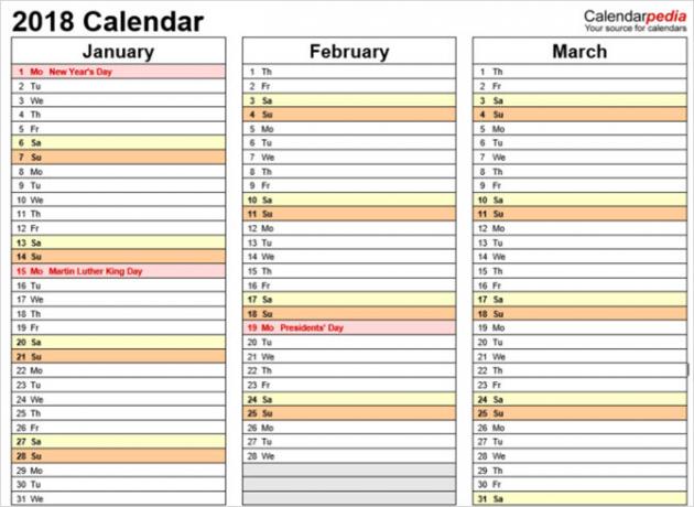 migliori modelli di calendario di Microsoft Office