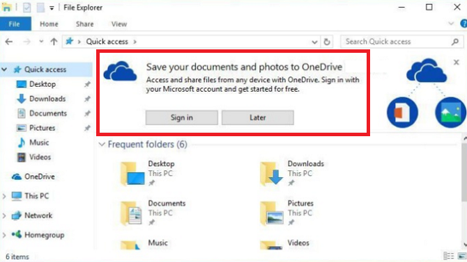 10 Altre funzionalità di Windows 10 È possibile disattivare gli annunci di Esplora file 670x377